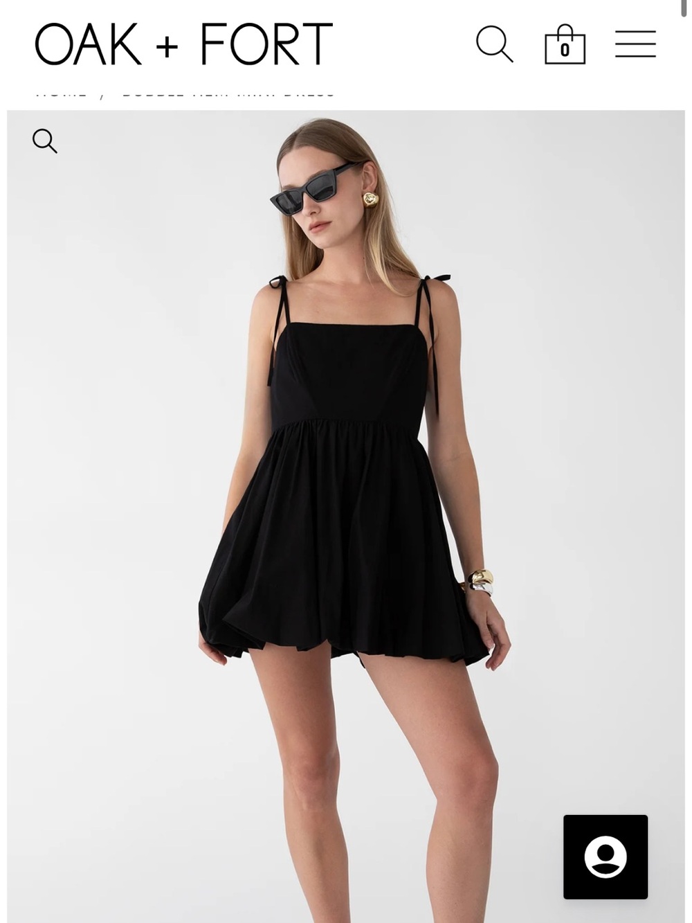 Oak & Fort - Bubble Hem Mini Dress - XXS